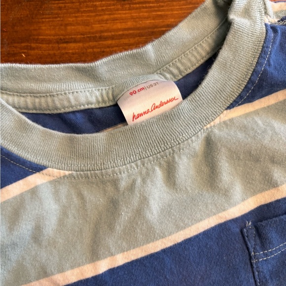 Hanna Andersson 2pc Striped Blue and Green Kids T-Shirts Sz 3T - Picture 6 of 6